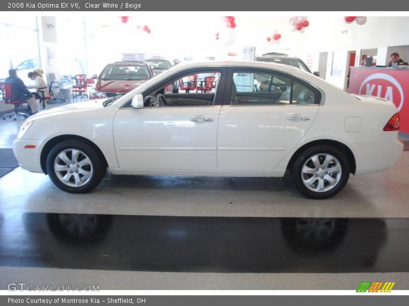 Clear White / Beige 2008 Kia Optima EX V6
