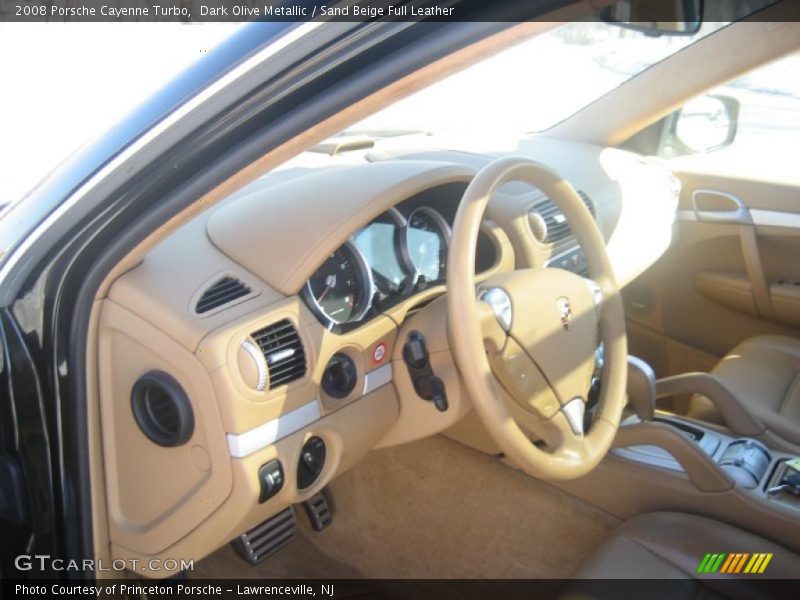 Dark Olive Metallic / Sand Beige Full Leather 2008 Porsche Cayenne Turbo