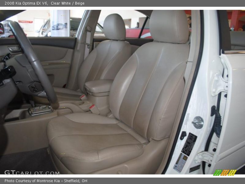 Clear White / Beige 2008 Kia Optima EX V6