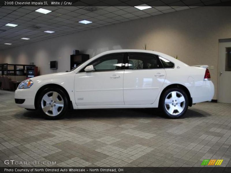 White / Gray 2008 Chevrolet Impala SS