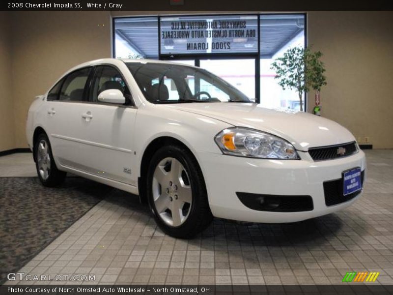 White / Gray 2008 Chevrolet Impala SS