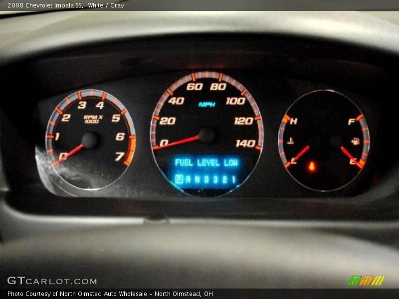 White / Gray 2008 Chevrolet Impala SS