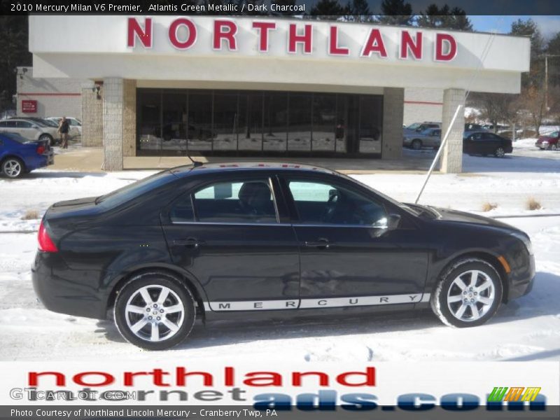 Atlantis Green Metallic / Dark Charcoal 2010 Mercury Milan V6 Premier