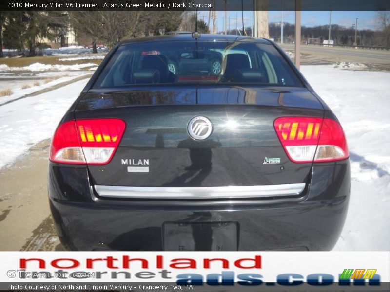 Atlantis Green Metallic / Dark Charcoal 2010 Mercury Milan V6 Premier