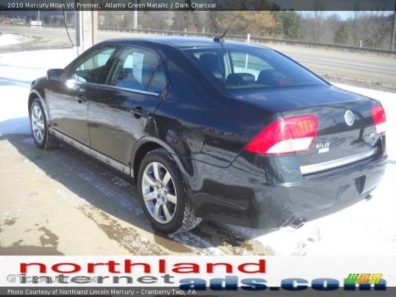 Atlantis Green Metallic / Dark Charcoal 2010 Mercury Milan V6 Premier