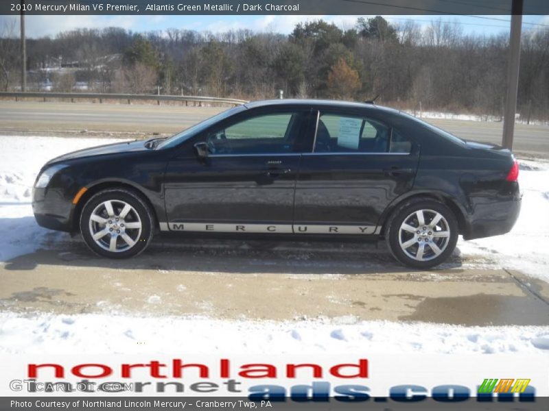 Atlantis Green Metallic / Dark Charcoal 2010 Mercury Milan V6 Premier