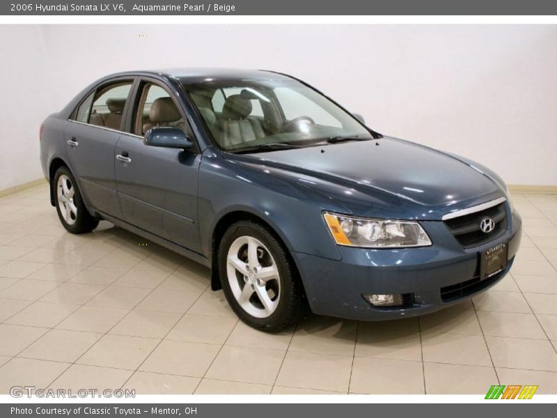 Aquamarine Pearl / Beige 2006 Hyundai Sonata LX V6