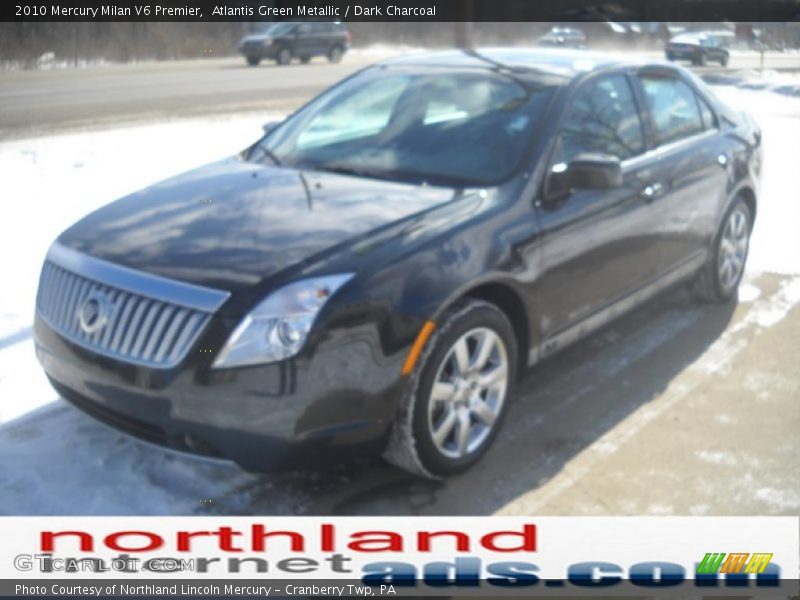 Atlantis Green Metallic / Dark Charcoal 2010 Mercury Milan V6 Premier