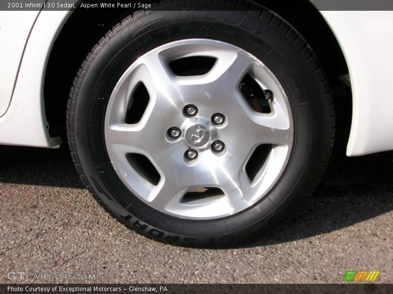 Aspen White Pearl / Sage 2001 Infiniti I 30 Sedan