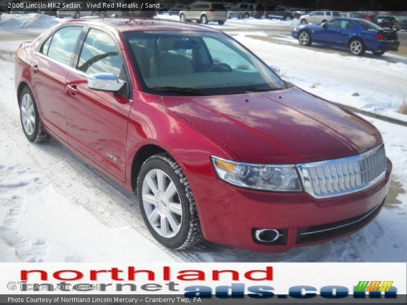 Vivid Red Metallic / Sand 2008 Lincoln MKZ Sedan