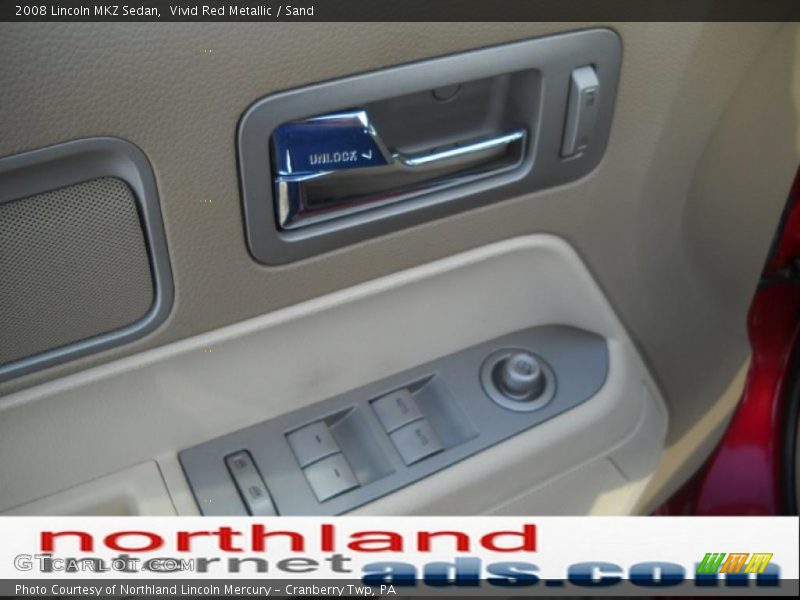 Vivid Red Metallic / Sand 2008 Lincoln MKZ Sedan