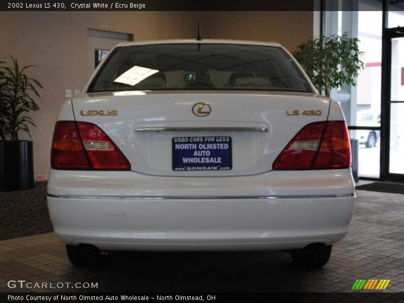 Crystal White / Ecru Beige 2002 Lexus LS 430