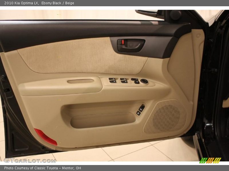 Ebony Black / Beige 2010 Kia Optima LX