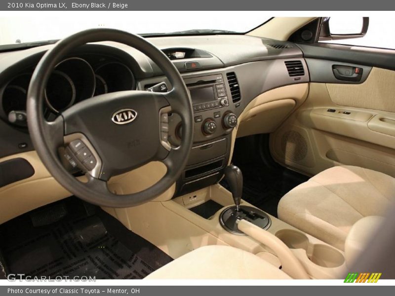 Ebony Black / Beige 2010 Kia Optima LX