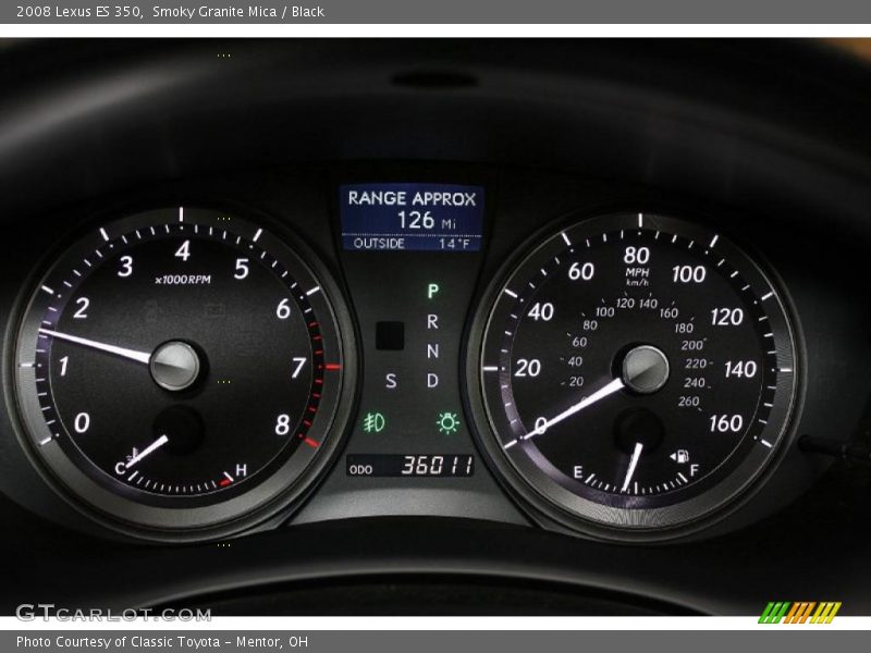 Smoky Granite Mica / Black 2008 Lexus ES 350