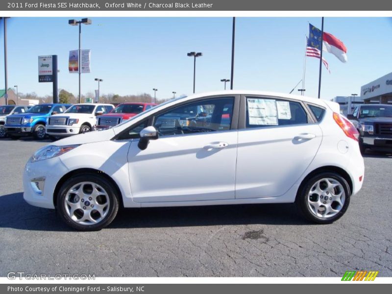 Oxford White / Charcoal Black Leather 2011 Ford Fiesta SES Hatchback