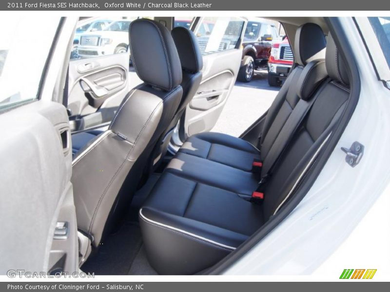 Oxford White / Charcoal Black Leather 2011 Ford Fiesta SES Hatchback