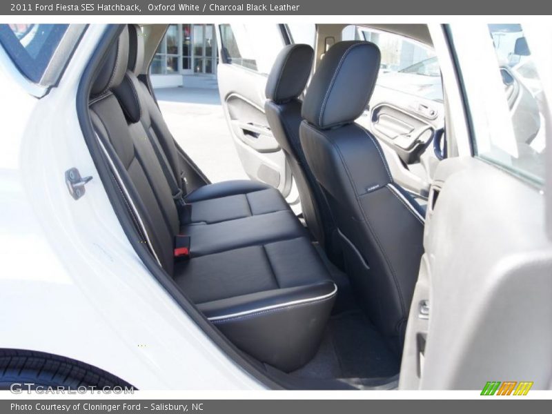  2011 Fiesta SES Hatchback Charcoal Black Leather Interior