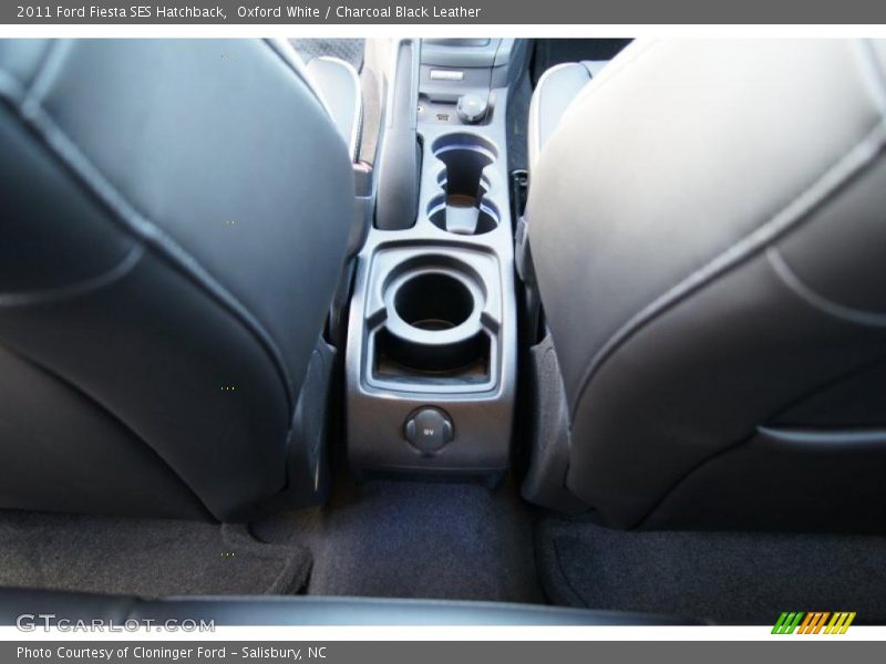 Oxford White / Charcoal Black Leather 2011 Ford Fiesta SES Hatchback