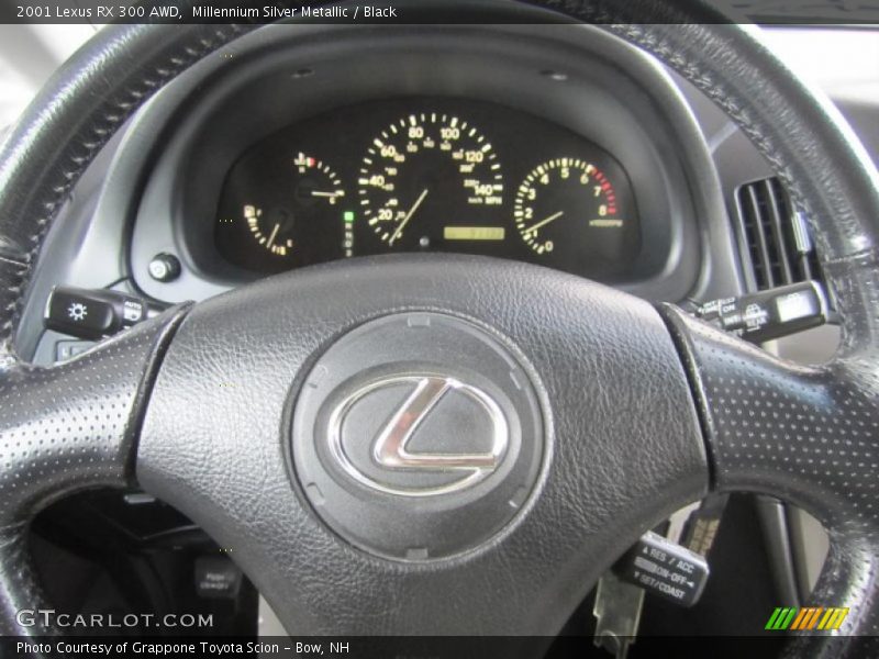 Millennium Silver Metallic / Black 2001 Lexus RX 300 AWD