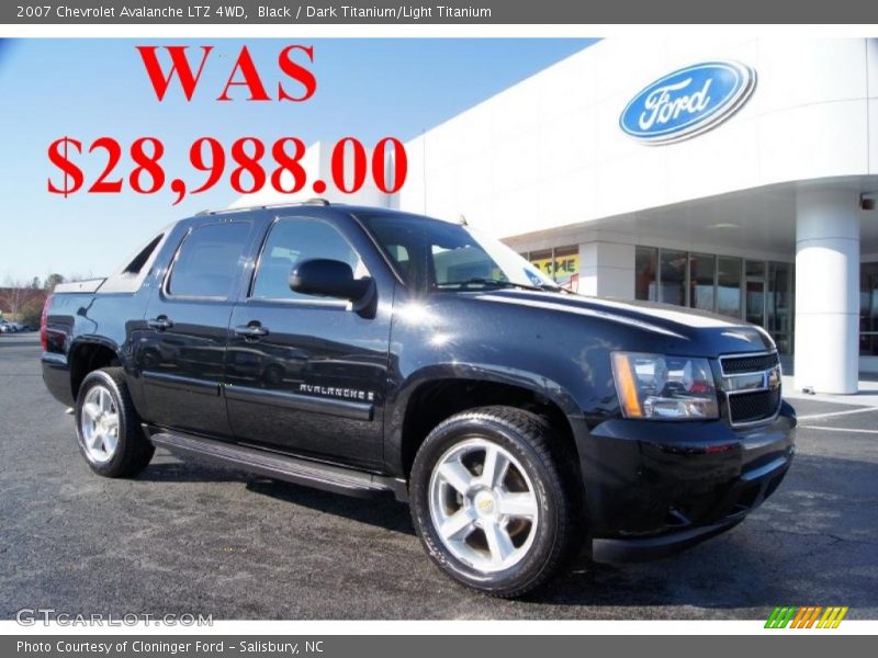 Black / Dark Titanium/Light Titanium 2007 Chevrolet Avalanche LTZ 4WD