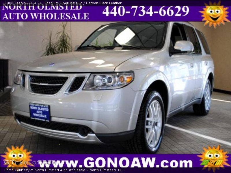 Titanium Silver Metallic / Carbon Black Leather 2006 Saab 9-7X 4.2i