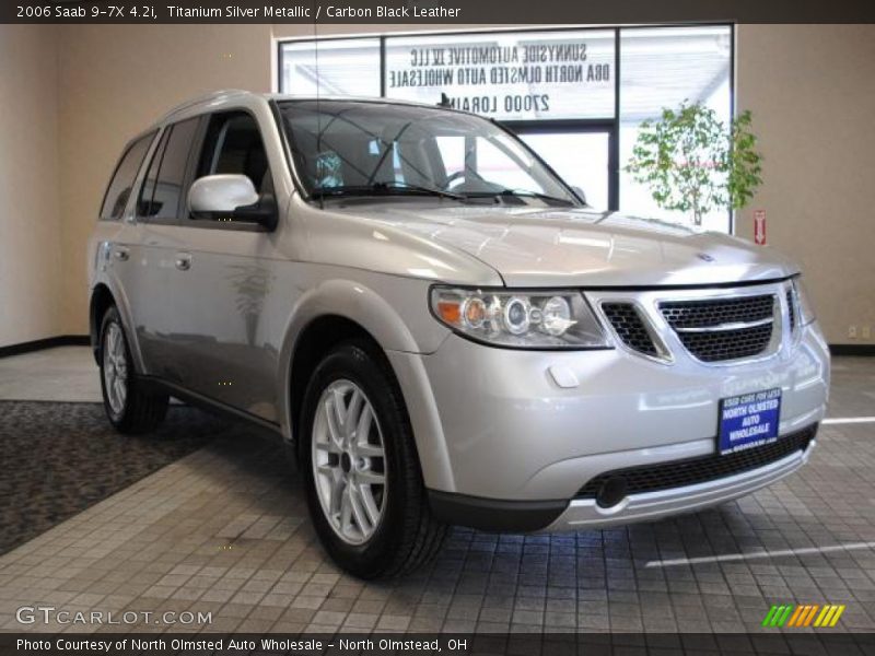 Titanium Silver Metallic / Carbon Black Leather 2006 Saab 9-7X 4.2i