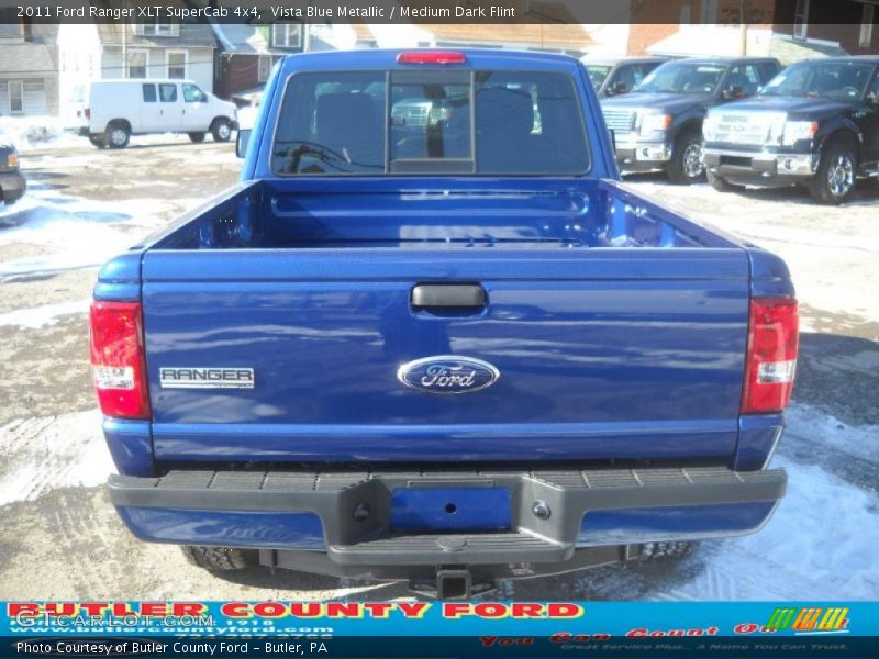 Vista Blue Metallic / Medium Dark Flint 2011 Ford Ranger XLT SuperCab 4x4
