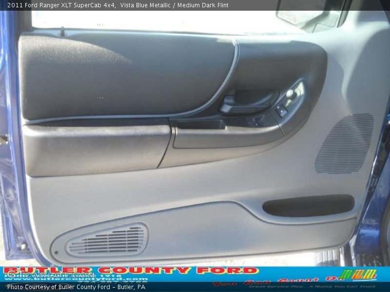 Vista Blue Metallic / Medium Dark Flint 2011 Ford Ranger XLT SuperCab 4x4