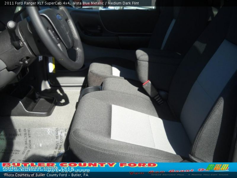 Vista Blue Metallic / Medium Dark Flint 2011 Ford Ranger XLT SuperCab 4x4