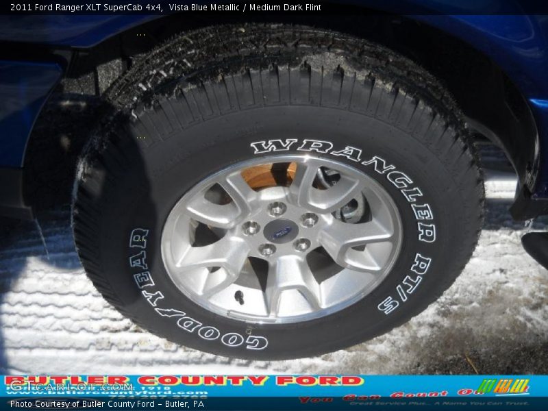 Vista Blue Metallic / Medium Dark Flint 2011 Ford Ranger XLT SuperCab 4x4