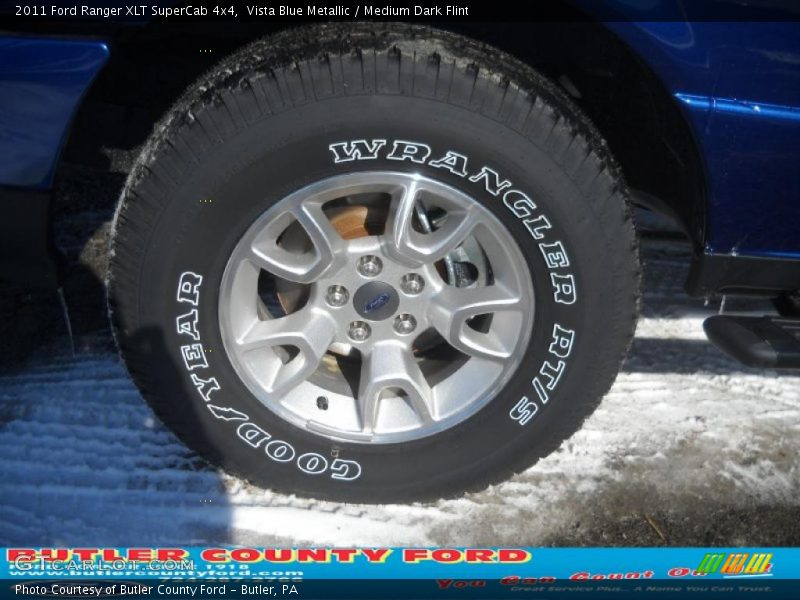 Vista Blue Metallic / Medium Dark Flint 2011 Ford Ranger XLT SuperCab 4x4