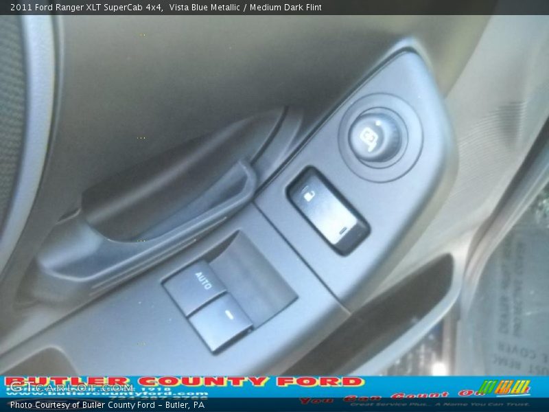 Vista Blue Metallic / Medium Dark Flint 2011 Ford Ranger XLT SuperCab 4x4