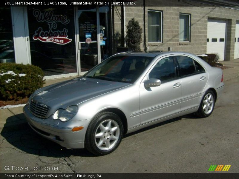 Brilliant Silver Metallic / Charcoal Black 2001 Mercedes-Benz C 240 Sedan