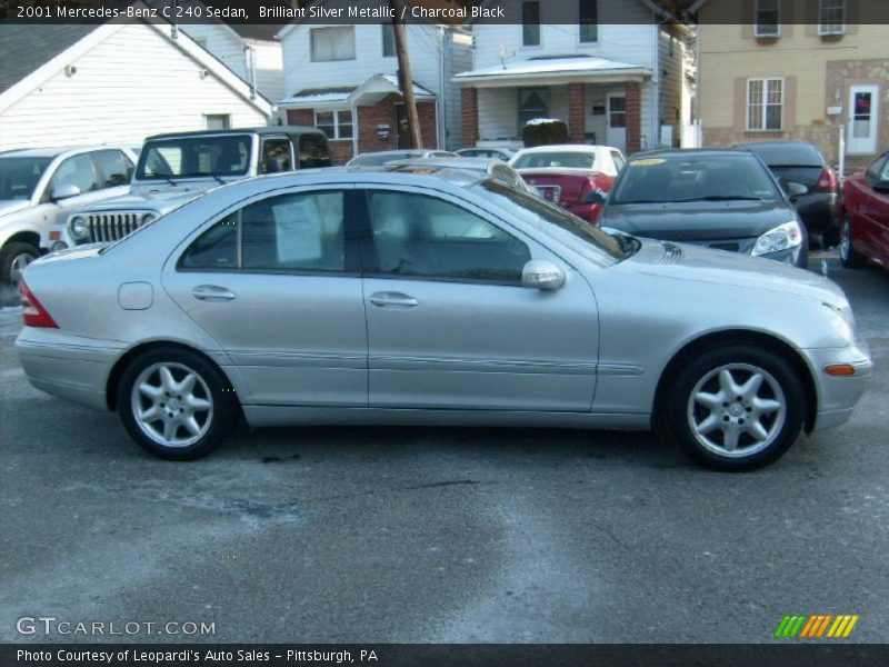 Brilliant Silver Metallic / Charcoal Black 2001 Mercedes-Benz C 240 Sedan