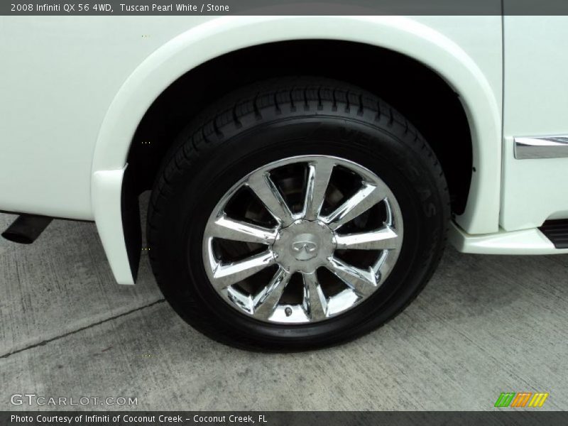 Tuscan Pearl White / Stone 2008 Infiniti QX 56 4WD