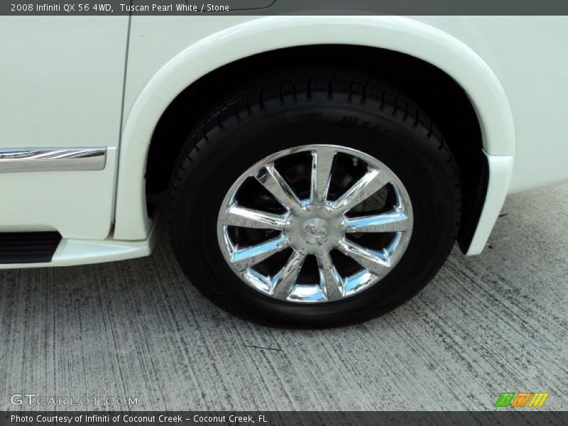Tuscan Pearl White / Stone 2008 Infiniti QX 56 4WD