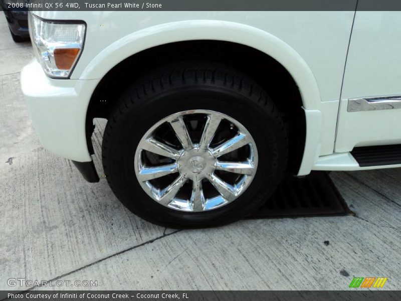 Tuscan Pearl White / Stone 2008 Infiniti QX 56 4WD