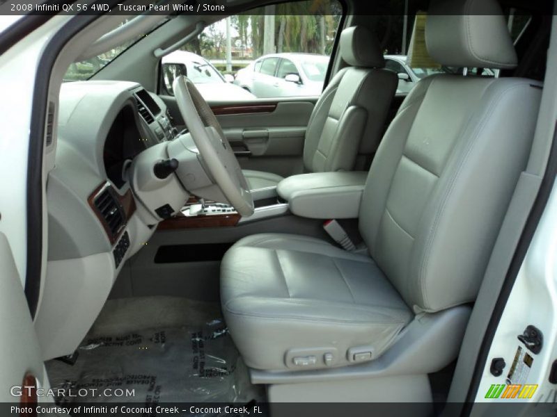 Tuscan Pearl White / Stone 2008 Infiniti QX 56 4WD
