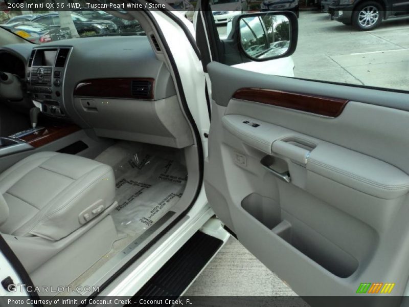 Tuscan Pearl White / Stone 2008 Infiniti QX 56 4WD