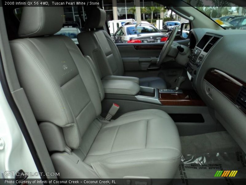 Tuscan Pearl White / Stone 2008 Infiniti QX 56 4WD