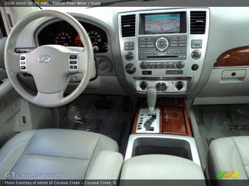 Tuscan Pearl White / Stone 2008 Infiniti QX 56 4WD