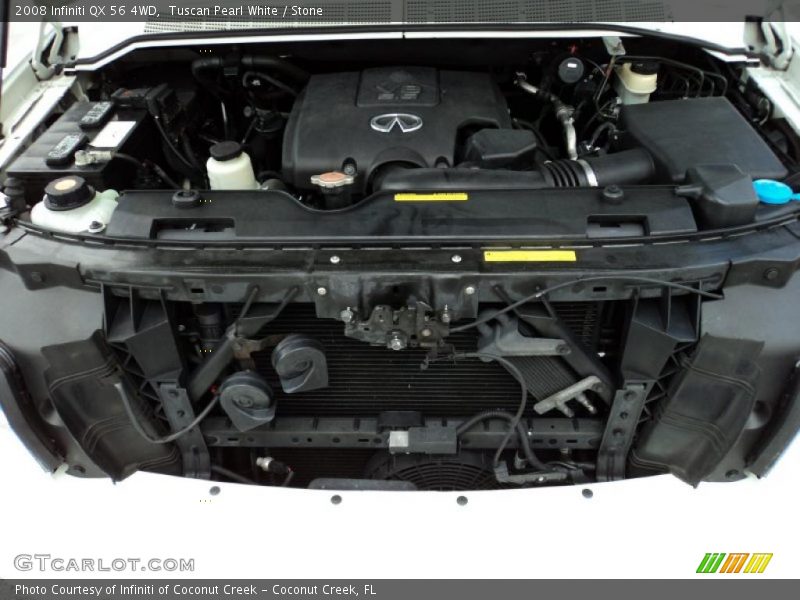 Tuscan Pearl White / Stone 2008 Infiniti QX 56 4WD