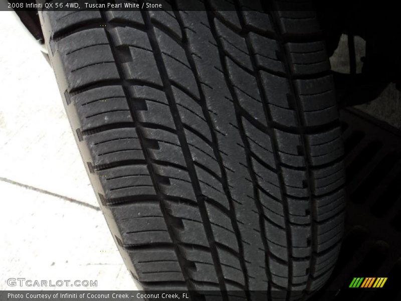 Tuscan Pearl White / Stone 2008 Infiniti QX 56 4WD