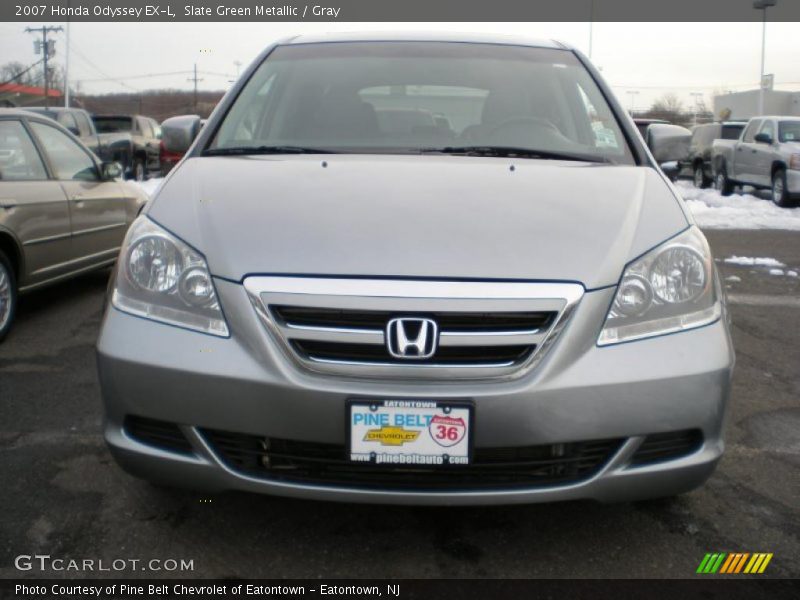 Slate Green Metallic / Gray 2007 Honda Odyssey EX-L