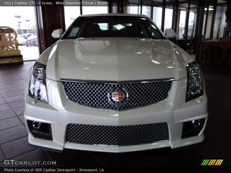 White Diamond Tricoat / Ebony 2011 Cadillac CTS -V Sedan