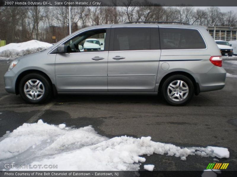 Slate Green Metallic / Gray 2007 Honda Odyssey EX-L