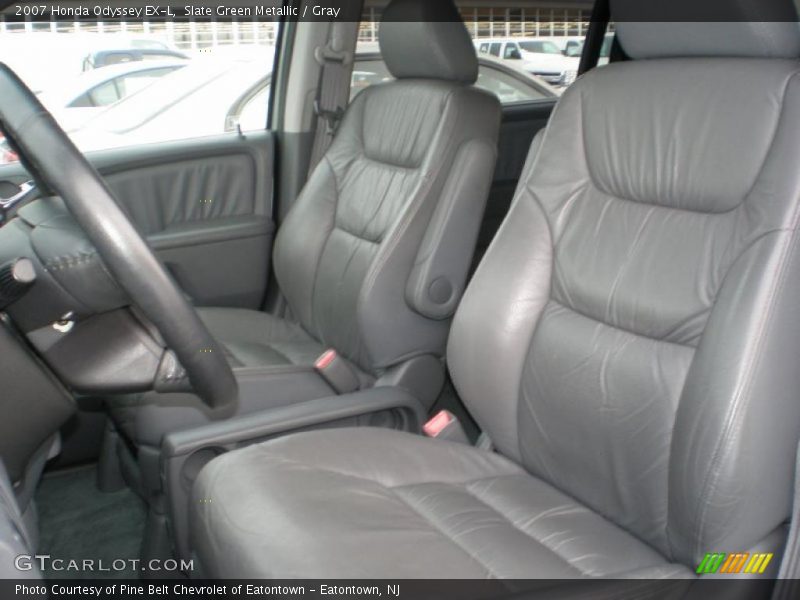Slate Green Metallic / Gray 2007 Honda Odyssey EX-L