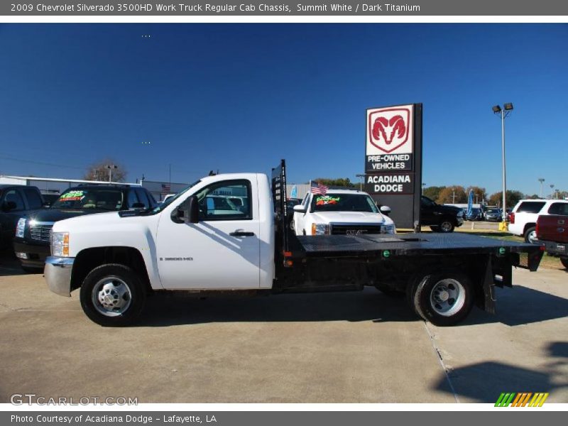 Summit White / Dark Titanium 2009 Chevrolet Silverado 3500HD Work Truck Regular Cab Chassis