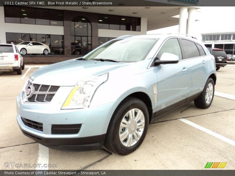 Blue Frost Metallic / Shale/Brownstone 2011 Cadillac SRX FWD